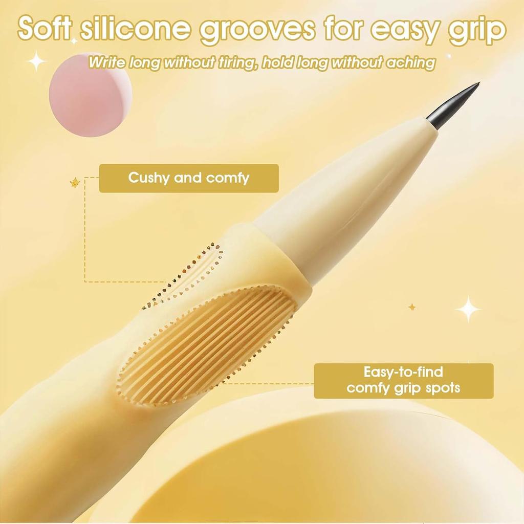 Mechanical Pencils Thick Pencils with Comfort Ergonomic Grip, Aesthetic Supplies with 6 Leads Refills, 2 pcs Erasers - 6PCS Colorful 2.0MM Pencil for