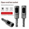 Rafford 14 мм Открытый шестигранный адаптер-головка 1/4" шестигранный хвостовик Глубокая головка Инструмент для снятия болтов для дрели-шуруповерта с ударным механизмом