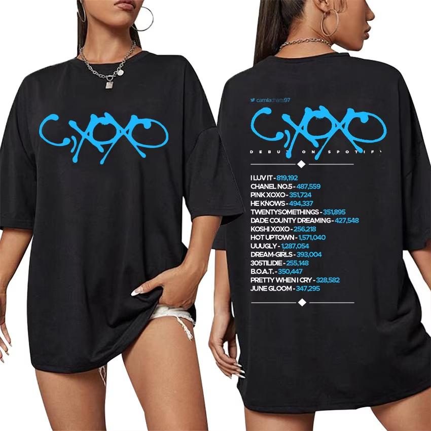 Camila Cabello C XOXO 2026 Tour T Shirt Unisex Women Fashion Cotton Short Sleeve TShirts Casual Retro Oversized Tshirt Streetwear