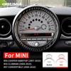 Carbon Fiber for Mini Cooper Hardtop R56 Clubman R55 Convertible R57 Car Speedometer Radio Button Frame Accessories Sticker Trim