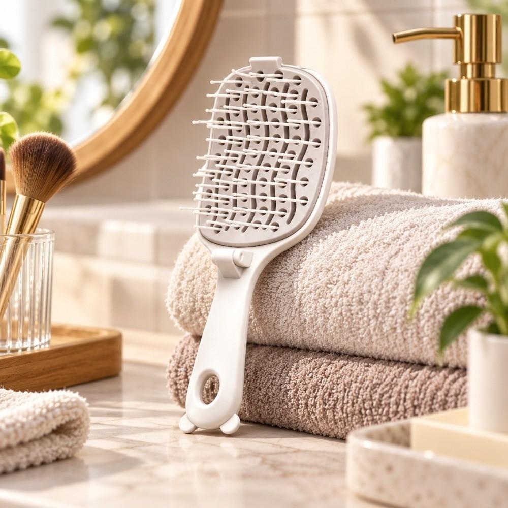 Anti Frizz Foldable Massage Comb Self Clean Scalp Massage Comb Volumize Hair Brush Daily Styling