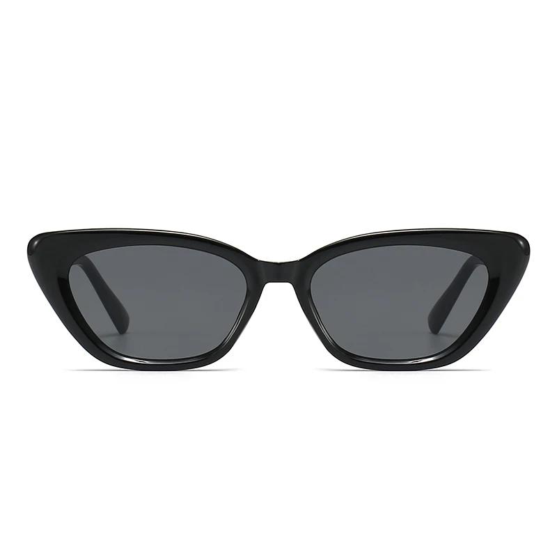 Новые винтажные солнцезащитные очки «кошачий глаз» женские ретро оттенки черные солнцезащитные очки женские модные маленькая оправа зеркальные квадратные