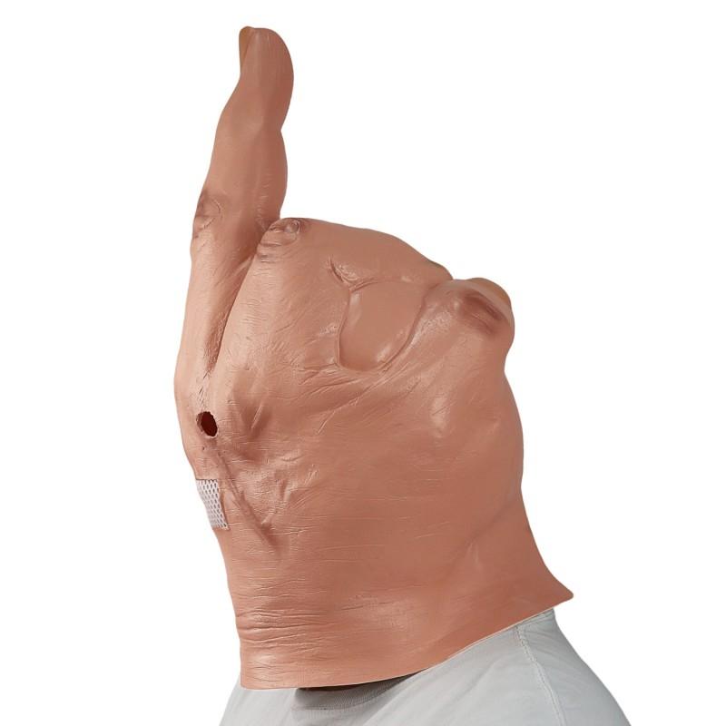 Middle Finger Gesture Mask Halloween Prank Bar DJ Party Cosplay