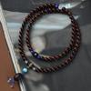 Small-leaf red sandalwood inlaid with silver eight-legged beads, zodiac bracelet, natal year rich, national style bracelet, Year of the Dragon hand