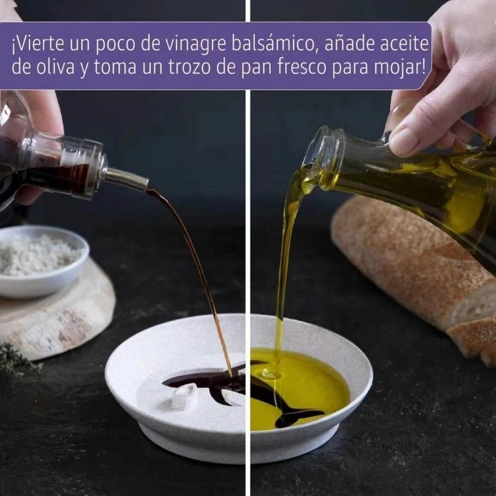 Round Oil and Vinegar Dipping Bowl Food Grade Kitchen Condiment Plate Bread Dipping Bowl  BBQ Party