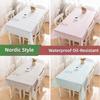 PEVA Table Cover Waterproof Oilproof Dining Table Colth New Grid Tablecloth Home Kitchen