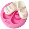 Silicone Cake Molds 3D Cute Baby Shoes Bow Chocolate Candy Mold Fondant Cake Decorating Tools