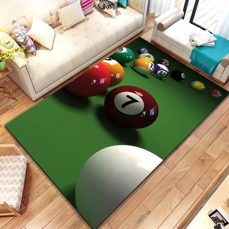 3D красочный ковер для снукера, бильярдный мяч, спортивные ковры для гостиной, спальни, декора, коврик для пола, ванной комнаты, нескользящий дверной коврик