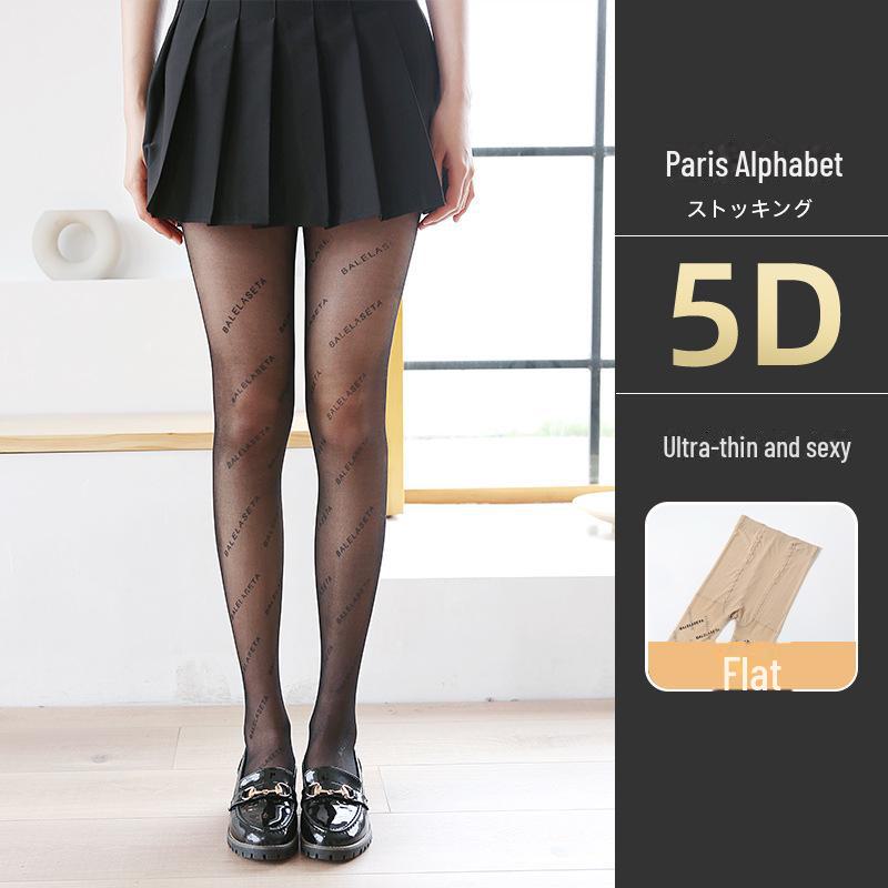 Ультратонкие телесные колготки-чулки против затяжек для женщин - Прозрачные весенне-летние чулки