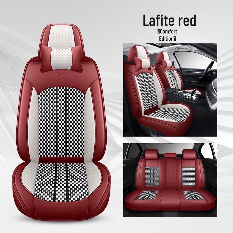 2023 Новая универсальная подушка для сиденья автомобиля из кожи наппа Ice Silk для всех сезонов