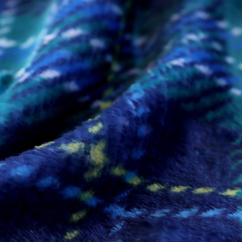 Nishikawa Snoopy Blanket 100X70cm Washable Blue FQ94407001 PN4658 Check Face Cushion-in