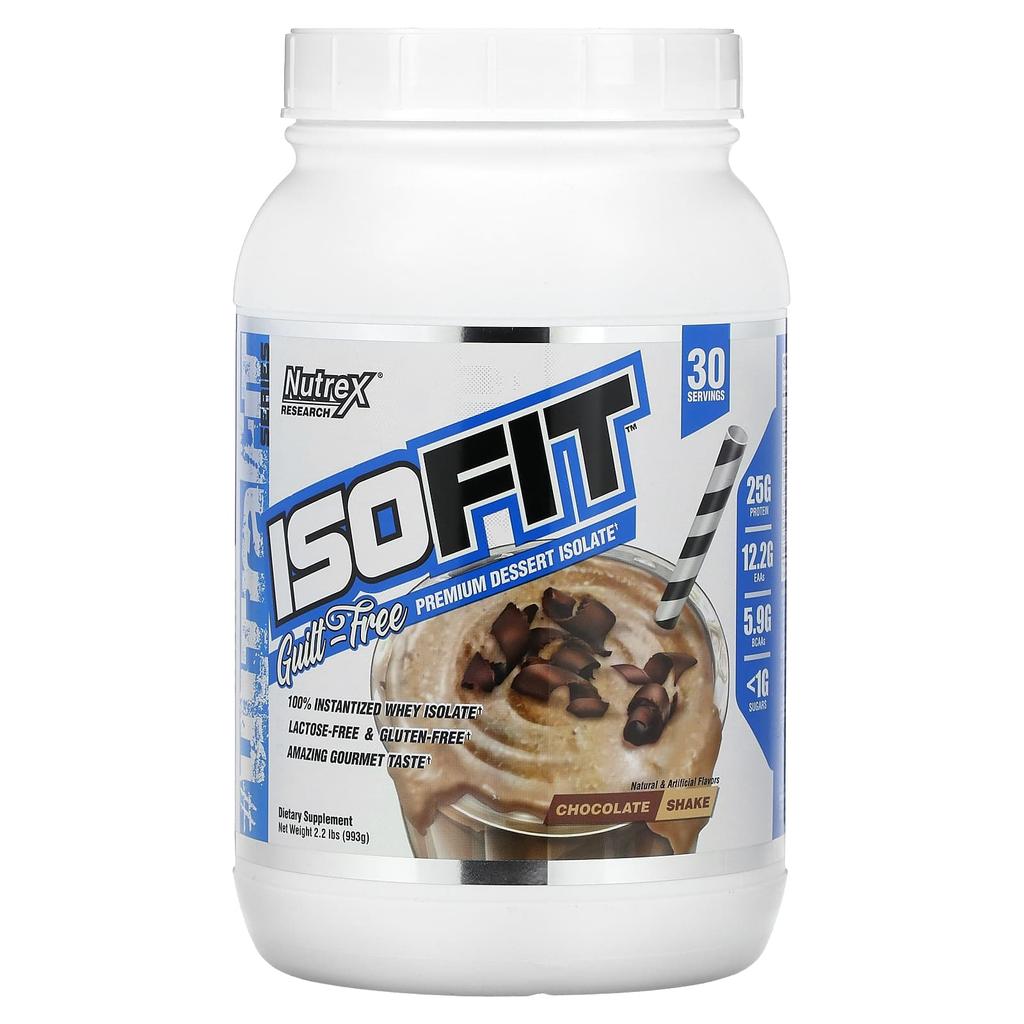 Nutrex Research IsoFit, Chocolate Shake, 2.2 Lb (993 G)