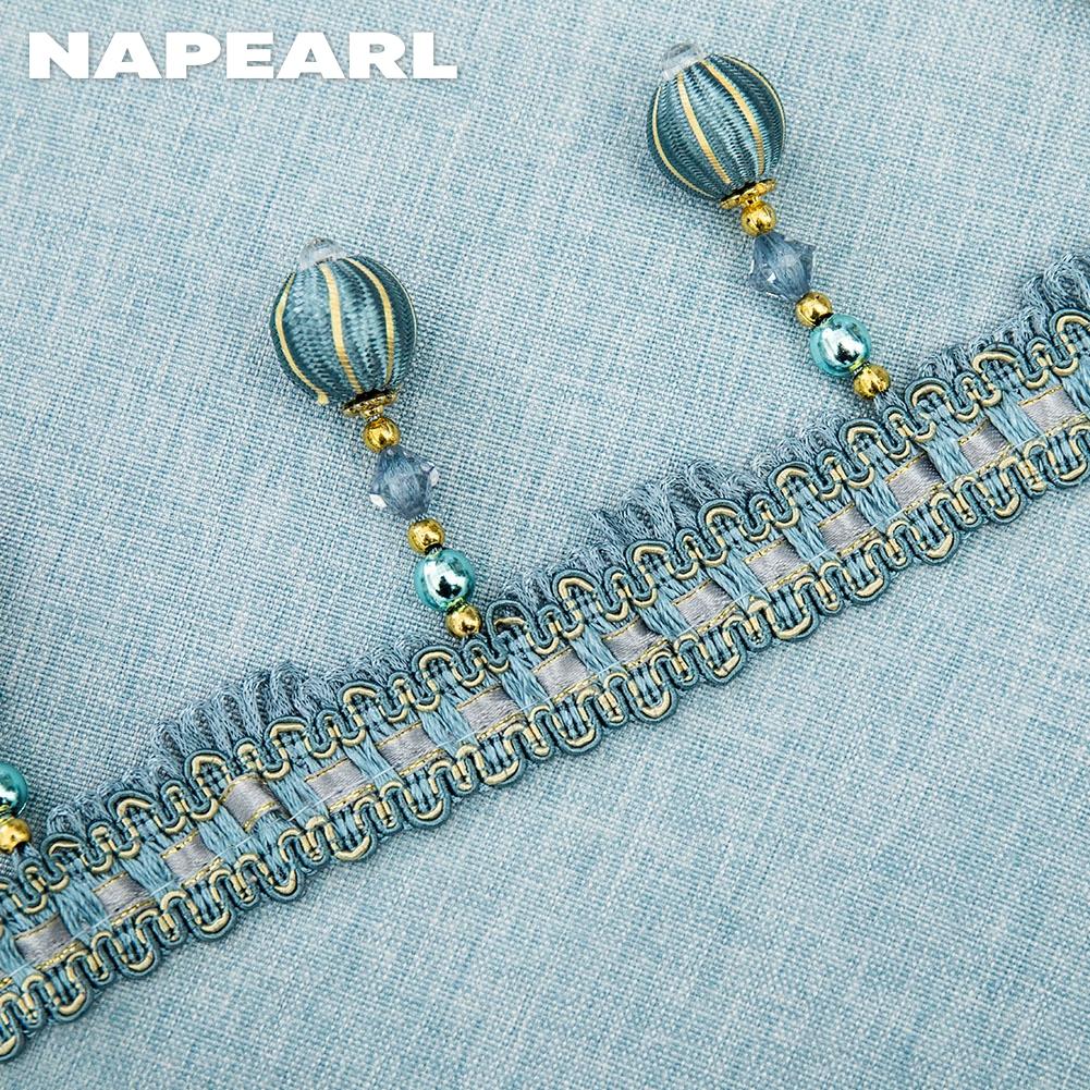 1 шт. NAPEARL, модная и роскошная однотонная занавеска с окантовкой из бисера для гостиной, окна, балдахин для спальни
