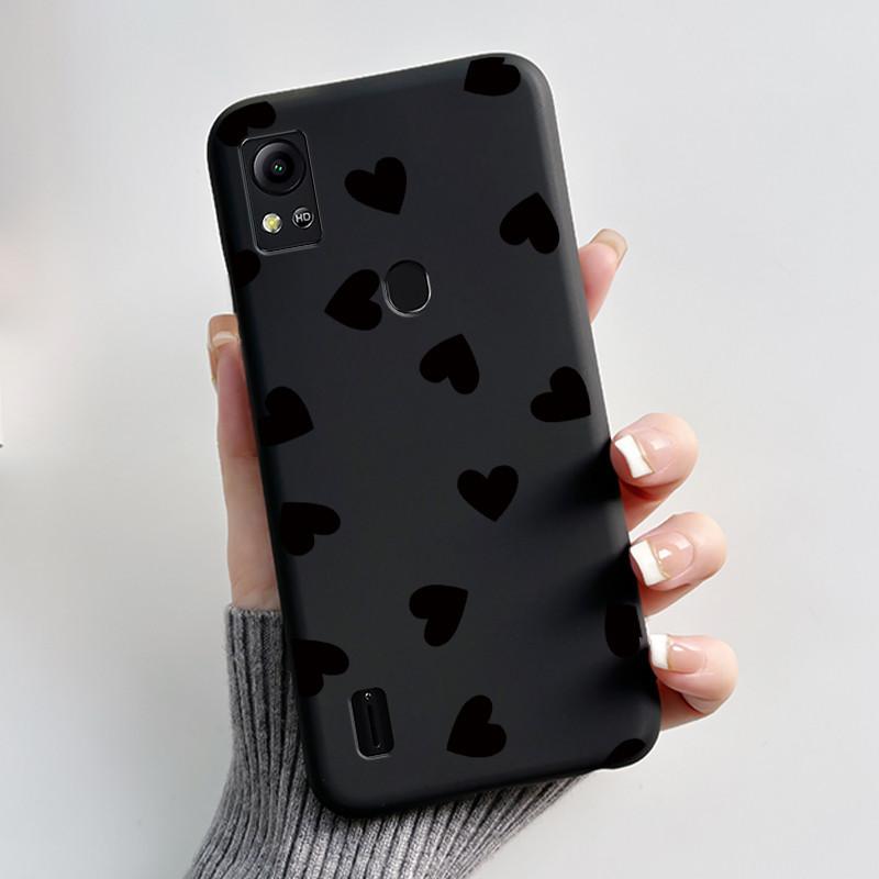 For Cricket Icon 5 Case AT&T Motivate 4 (SL112A/SL112C) Back Cover Luxury Cute Love Rabbit Funny Black Soft Silicone Phone Case