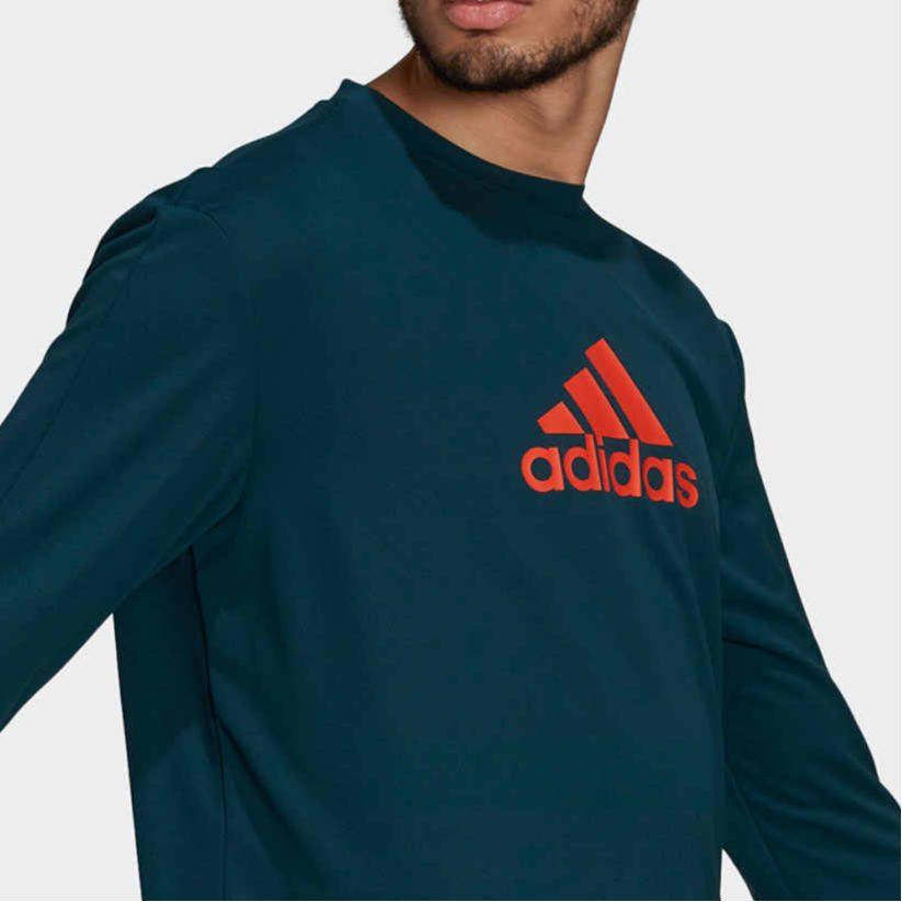 adidas Футболки Мужские Зеленые С Круглым Вырезом Умеренный Прямой Крой GL2367