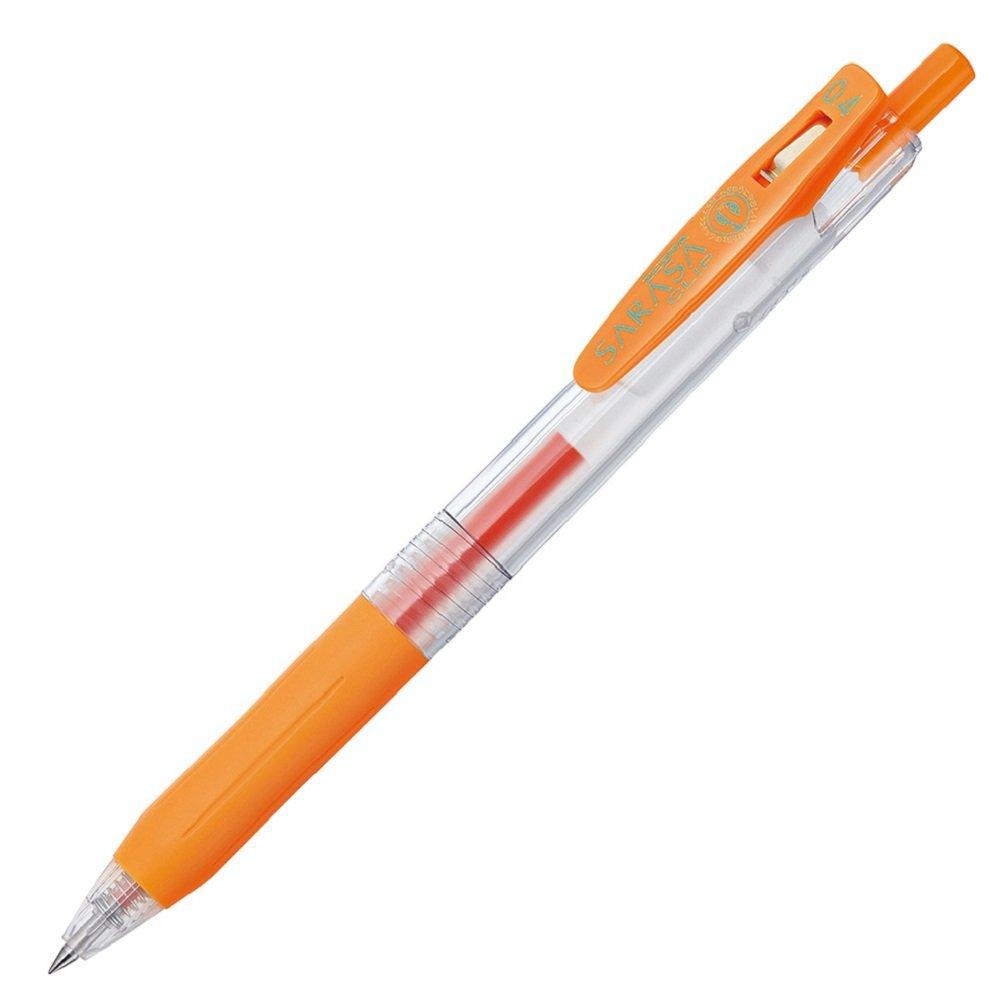Zebra Sarasa Clip Gel Ballpoint Pen Orange 0.4mm 10-Pack B-JJS15-OR