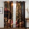 2 шт. Роскошные шторы для декора сцены, рождественские подарки на елку, шторы для дома, рождественские шторы для гостиной, спальни, кухни, балкона, окна, декор