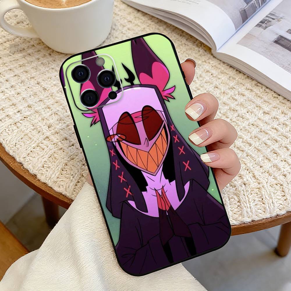Отель Хазбин A-Аластор Чехол для телефона для iPhone 17,16,15,14,13,12,11 Plus,Pro Max,XS,Мягкий силиконовый черный чехол