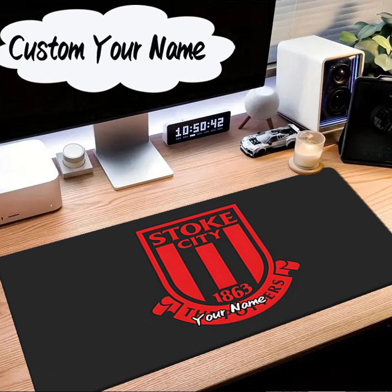 Custom Name Mouse pad Stoke City Football Club Mouse Pad Desk Mat, Non-Slip Rubber Backer Pad For Computer Notebook Gaming Mouse Pad Birthday Gift