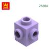 Нетоксичный 202 шт./Лот 26604 Модифицированный 1x1 с шипами с 2 сторон Блок Moc Цветные Аксессуары Совместимые с Кирпичиком Детская Игрушка Конструктор
