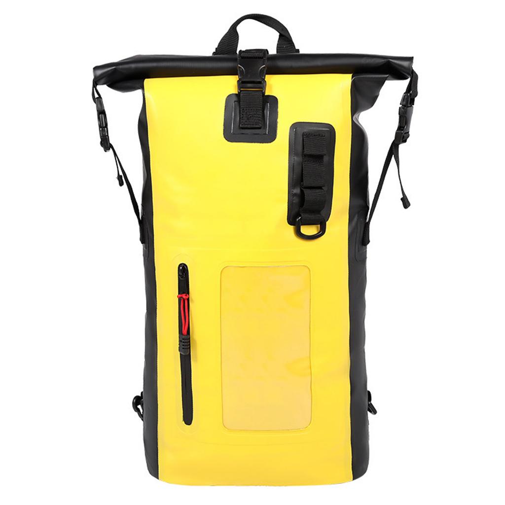 Водонепроницаемый рюкзак, сверхпрочная сумка для плавания с закручивающейся крышкой и передним карманом на молнии
