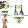 Exquisite Tropical Bikini Set With Green Leaf Print For Stylish Summer Swimwear