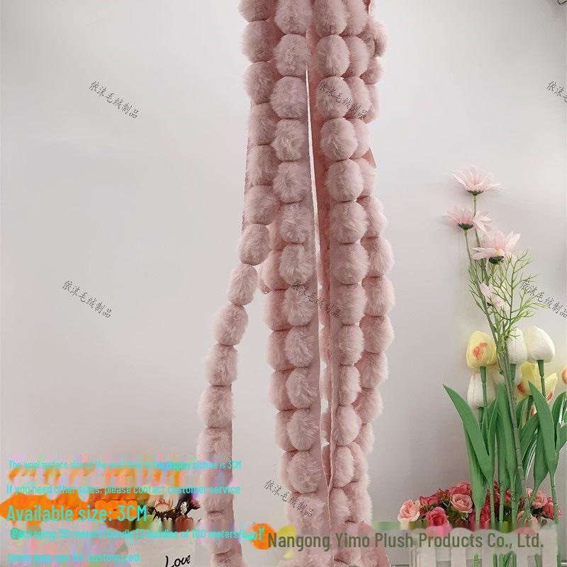 Искусственные меховые полоски для шляпы ханьфу в стиле тыквы - искусственные шарики из меха кролика рекс для рождественской одежды