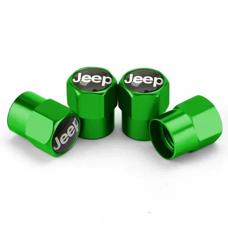 For Jeep Alloy Dust-Proof Car Wheel Valve Stem Caps for Jeep Grand Cherokee Commander Wrangler Jk TJ JL Liberty Patriot Compa