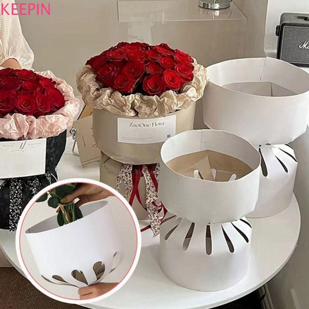 10pcs Stereotype Kraft Paper Round Bouquet Wrapping Paper Round Bouquet Paper Gift Wrapping