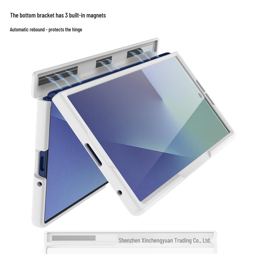 Магнитный противоударный чехол Samsung Z Fold7 - Полное покрытие, ощущение кожи, защитная петля