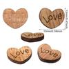 100/200pcs Rustic Wooden Love Heart Shaped Wooden Heart Confetti Engraved Love Hearts Wedding Table Scatter Decoration Crafts