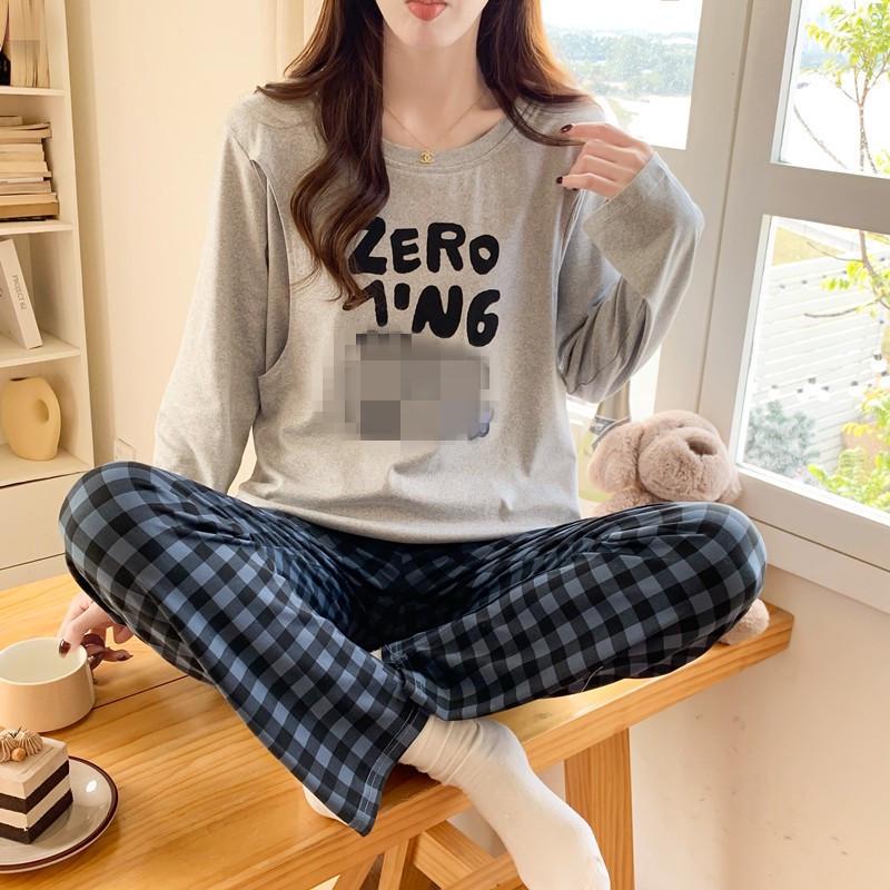 Весенне-осенняя пижама для беременных - Комплект домашней одежды для кормления грудью и послеродового периода