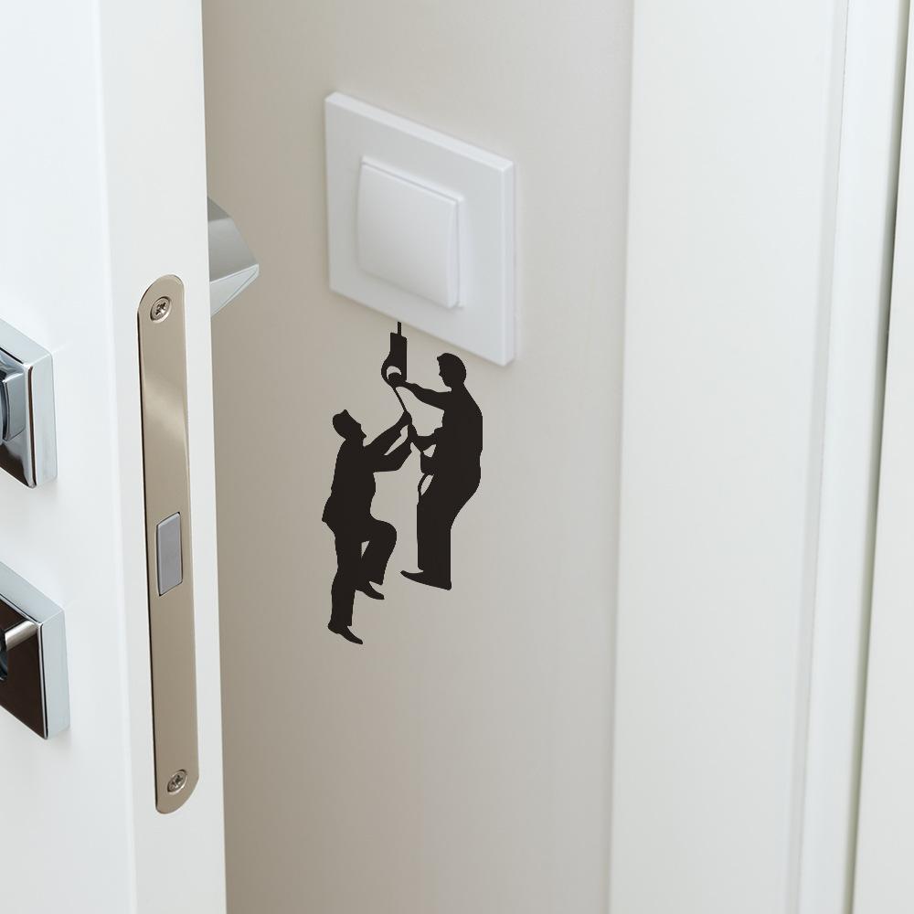 Busy Workers Bedroom Living Room Porch Switch Pasted Home Beautification Wall Stickers