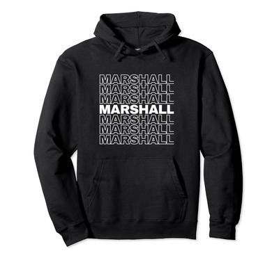 Я люблю худи с ретро-узором Marshall с персонализацией