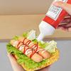 Condiment Squeeze Bottles 350ml Ketchup Mustard Salad Sauce Dispenser with On Cap Lids Olive Oil Bottle Kitchen Gadget