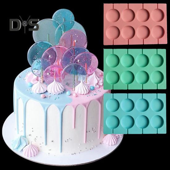 Форма для леденцов с антипригарным покрытием, домашний силикон, 8 полостей, круглая форма, кухонные аксессуары