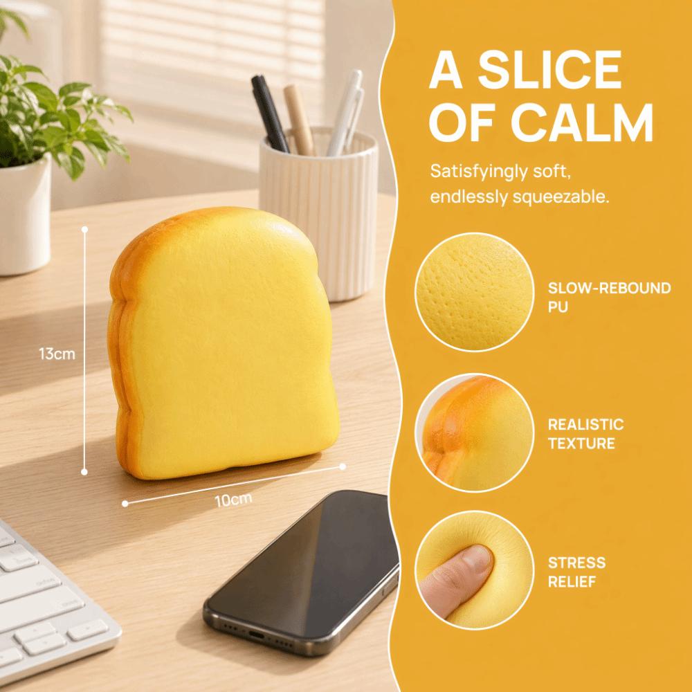 Hand Relax Toast Sensory Toys Simulated Fidget Bread Soft Cute Toast Bread Squeeze Toy Kids Adult