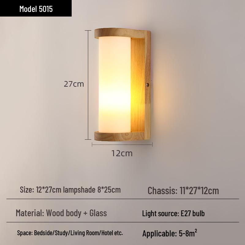 Настенный светильник из массива дерева в скандинавском стиле - Современный светильник для спальни, гостиной, прихожей, лестницы, балкона, коридора.