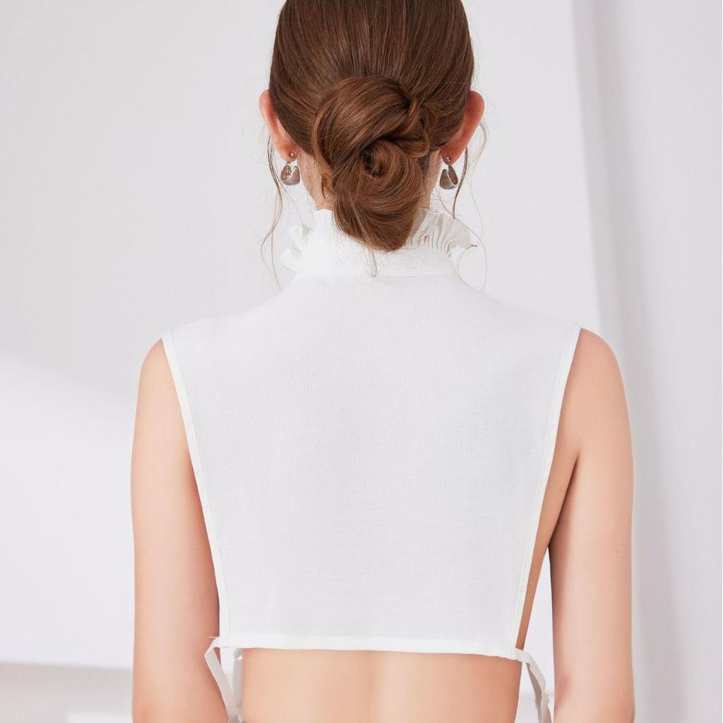 Женские оборки с воротником-стойкой, имитация воротника для женщин, имитация воротника-стойки, блузка со съемным воротником, женский воротник-стойка, воротник-стойка Fuax Cols