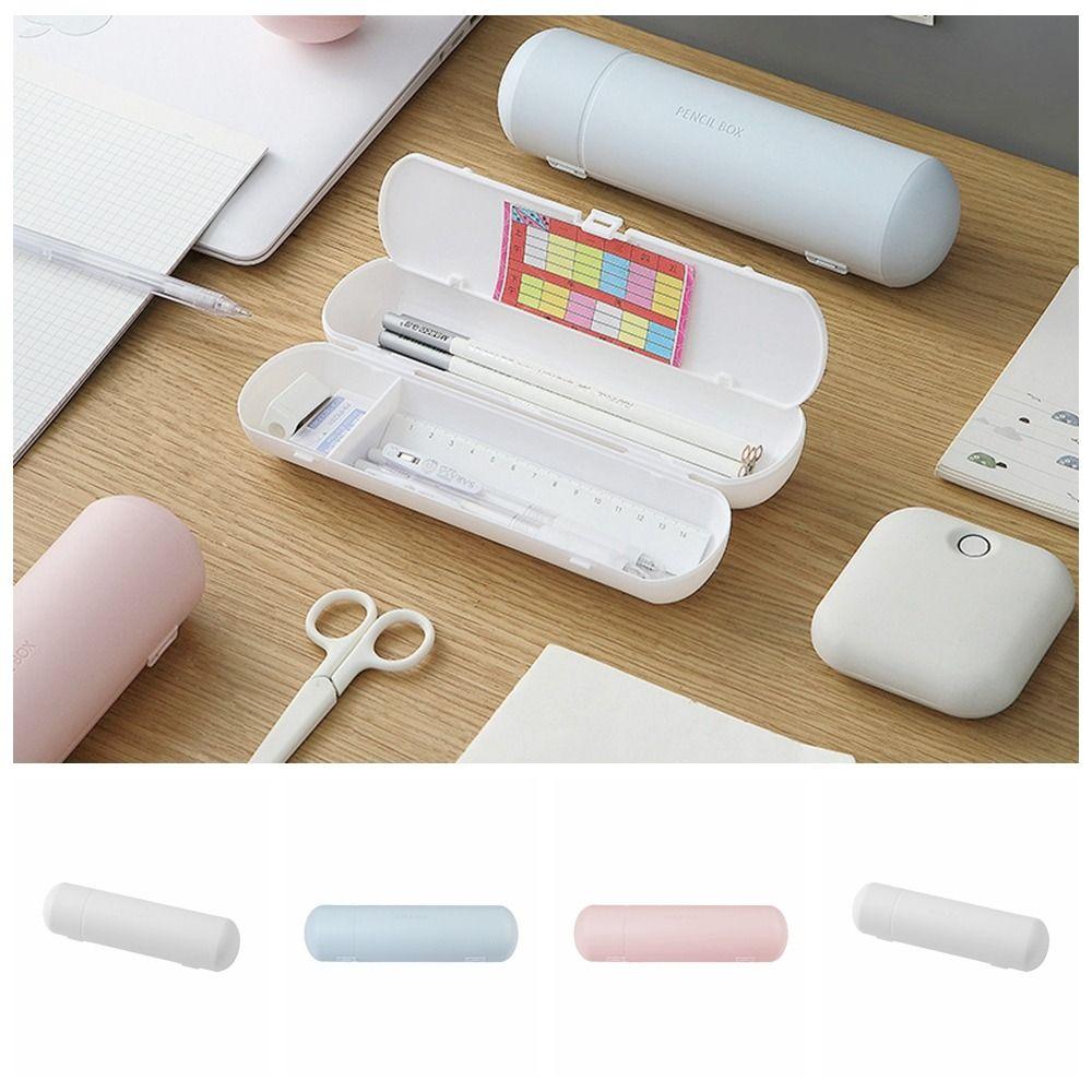 Mini Pencil Case Cute Stationery Storage Bag Plastic Pen Box Student