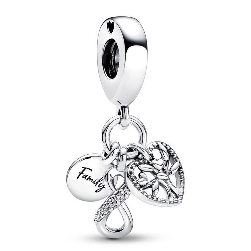 European Style DIY Charm Beads for Jewelry Making, Gold Plated CZ Heart Animal Dangle Charms, Pandora Compatible Bracelet Necklace Accessories