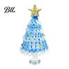 Elegant Glass Tree Table Centerpiece Hand Blown Christmas Figurine, Mini Tabletop Festive Home Accents Xmas Ornament, Handmade Desktop Holiday