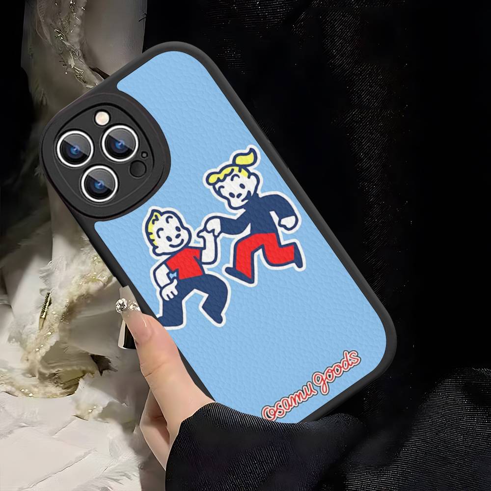 Кавайи O-OSAMU-G-GOODS Милый чехол для телефона для iPhone 16 15 14 13 12 11 Pro Max Plus Мягкий кожаный чехол