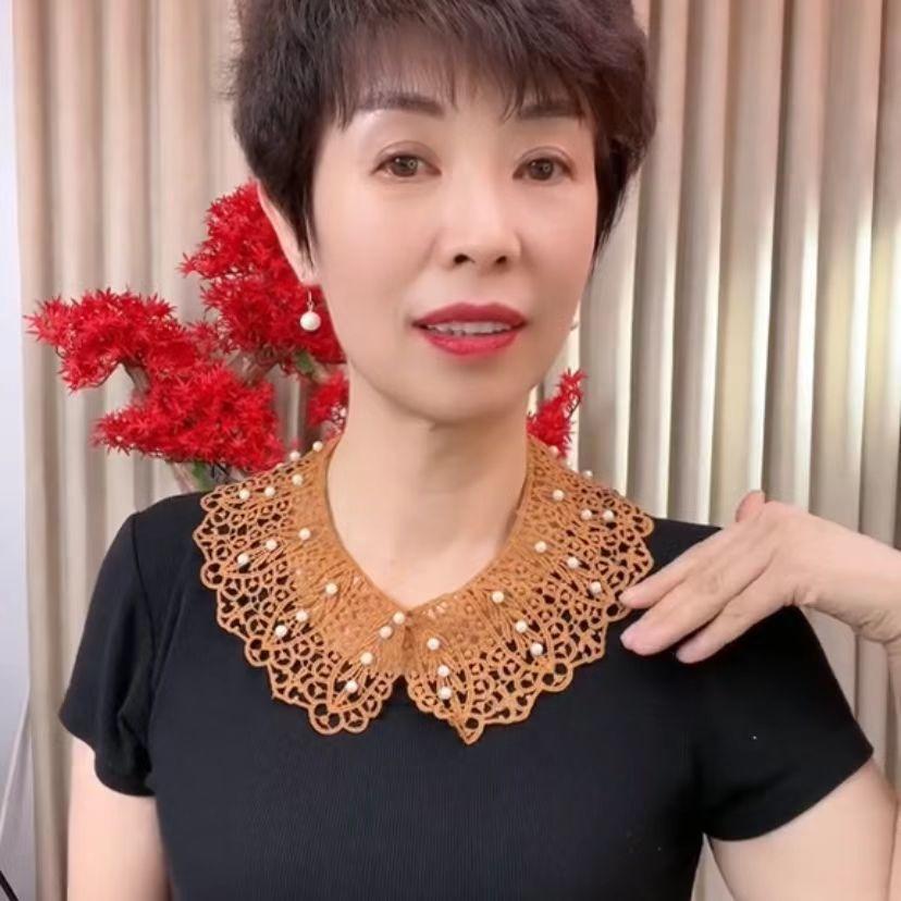 Lace Ladies Hollow Kapok Silk Shawl Summer Sun Protection Fake Collar Versatile