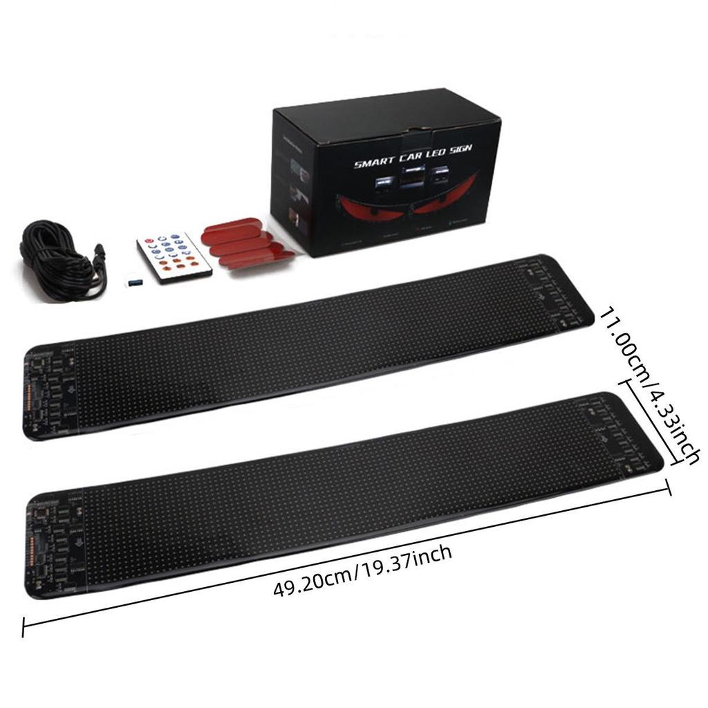 LED Car Soft Screen Light - USB Flexible Bluetooth Display with Full Color and Devil's Eye for Windows