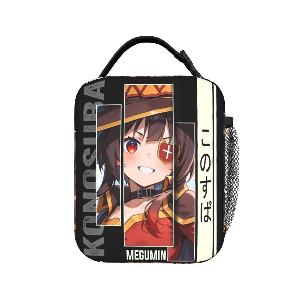 Megumin KonoSuba Insulated Lunch Bag Cooler Bag Reusable,Lunch Container Leakproof Tote Lunch Box Food Handbags Office Outdoor