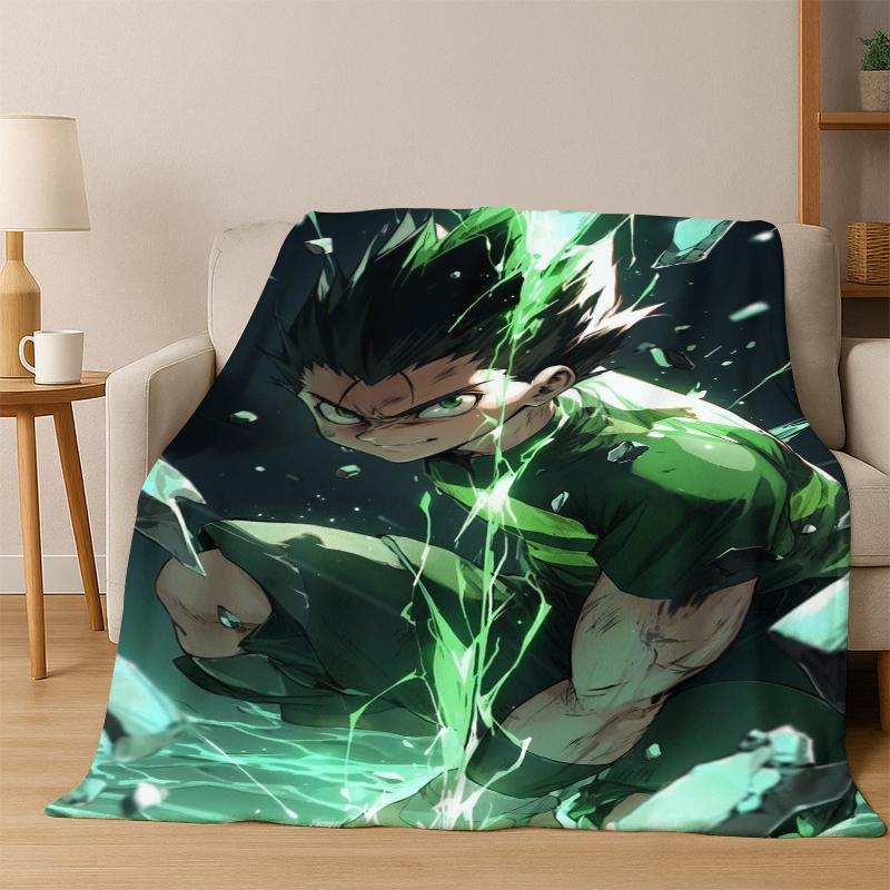 Hxh Аниме Hunter × Hunter Мультяшное Фланелевое Одеяло Мягкое Теплое Одеяло Плед Для Спальни Гостиной Кровати Путешествий Пикника