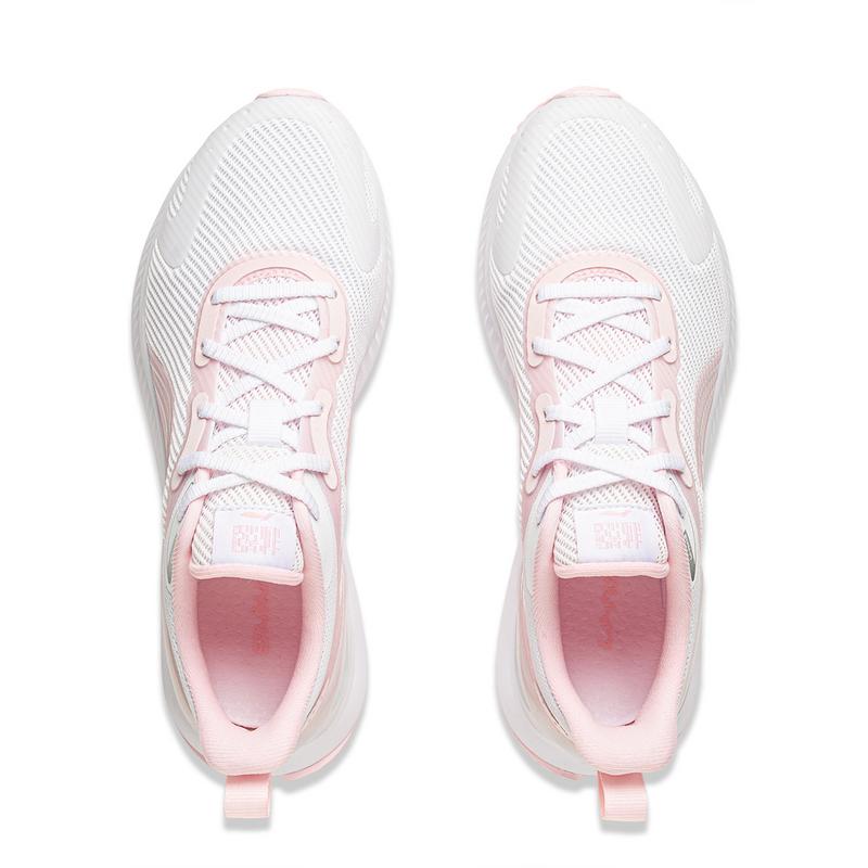 Li Ning Амортизация, Износостойкие Низкие Повседневные Беговые Кроссовки Женские Бело-Розовые ARHV022-6
