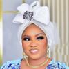 New Mesh Ramadan Turban Cap African Headtie Muslim Hat Head Wraps Ladies Party Headpiece Nigeria Auto Geles Bonnet
