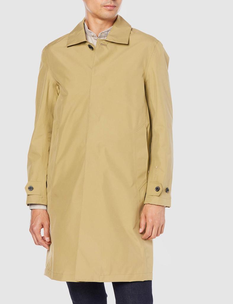 Mizuno PACLITE Trench Kelp Size L Men's GORE-TEX Water-Repellent Coat, Beige, (B2JE1133)